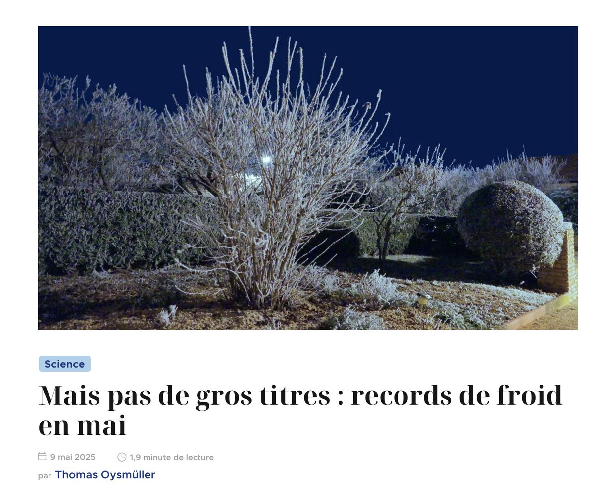 Vous avez remarqué que lorsqu'il fait un peu chaud, les médias se déchaînent et font des gros titres ? Mais quand il fait froid, RIEN. De plus le FROID tue 10 fois plus que la CHALEUR sur CHAQUE CONTINENT ! Mais ils se fichent de cela, car ils ne pourraient encaisser chaque année