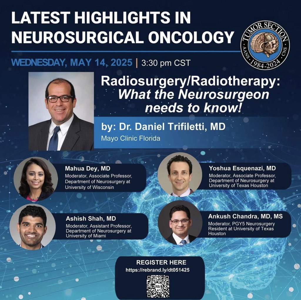 Jan Hachmann MD MS MBA (@janhachmann) on Twitter photo Amazing session coming up next week, Wednesday 14th, registration: rebrand.ly/dt051425
<a href="/NSTumorSection/">NS Tumor Section</a> <a href="/DanTrifMD/">Dan Trifiletti, MD</a> <a href="/MayoClinicNeuro/">Mayo Clinic Neuro</a> #neurosurgery #nsgy #skullbase @cns_update <a href="/nasbs/">uri</a> @aansneuro @eansonline50 Amazing session coming up next week, Wednesday 14th, registration: rebrand.ly/dt051425
<a href="/NSTumorSection/">NS Tumor Section</a> <a href="/DanTrifMD/">Dan Trifiletti, MD</a> <a href="/MayoClinicNeuro/">Mayo Clinic Neuro</a> #neurosurgery #nsgy #skullbase @cns_update <a href="/nasbs/">uri</a> @aansneuro @eansonline50