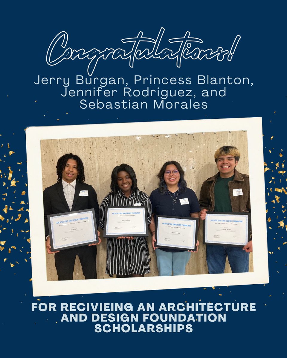 Congratulations to JERRY BURGAN (Dallas ISD Workforce Development Scholarship), PRINCESS BLANTON (HKS Equitable Design Scholarship), JENNIFER RODRIGUEZ (CityLab High School Scholarship), SEBASTIAN MORALES (Peter Goldstein Founder’s Scholarship).