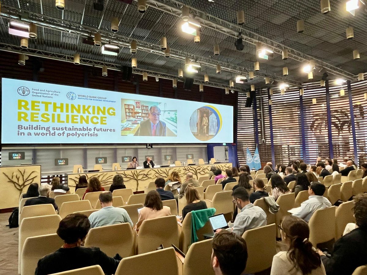 Luis Felipe López-Calva (@lflopezcalva) on Twitter photo It was a pleasure to participate virtually in the "Rethinking Resilience: Building Sustainable Futures in a World of Polycrisis" event hosted jointly by <a href="/FAO/">Food and Agriculture Organization</a> and the <a href="/WorldBank/">World Bank</a> Institute for Economic Development in Rome.
Drawing on insights from two recent studies, the event It was a pleasure to participate virtually in the "Rethinking Resilience: Building Sustainable Futures in a World of Polycrisis" event hosted jointly by <a href="/FAO/">Food and Agriculture Organization</a> and the <a href="/WorldBank/">World Bank</a> Institute for Economic Development in Rome.
Drawing on insights from two recent studies, the event