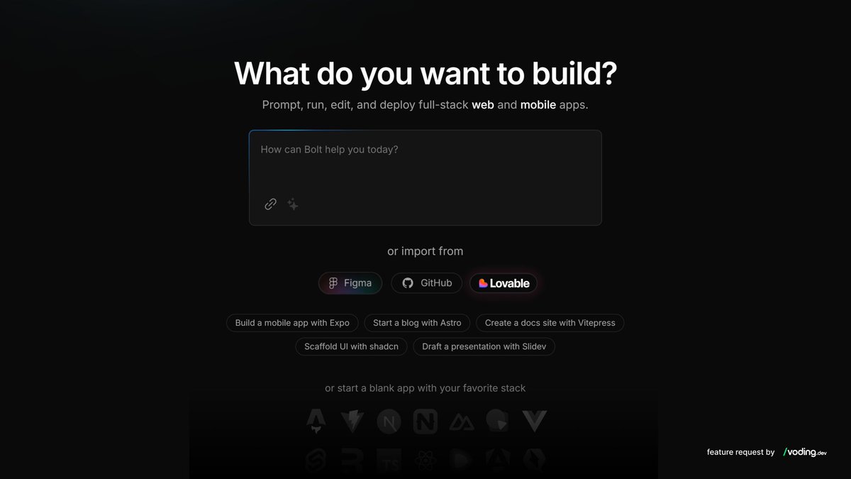 bloopbabadoop's tweet photo. @EricSimons you and the @boltdotnew team have been absolutely SHIPPING! The pace and progress is LOVABLE. Here’s an idea for the next import button! https://t.co/TVKwCVVXoU
