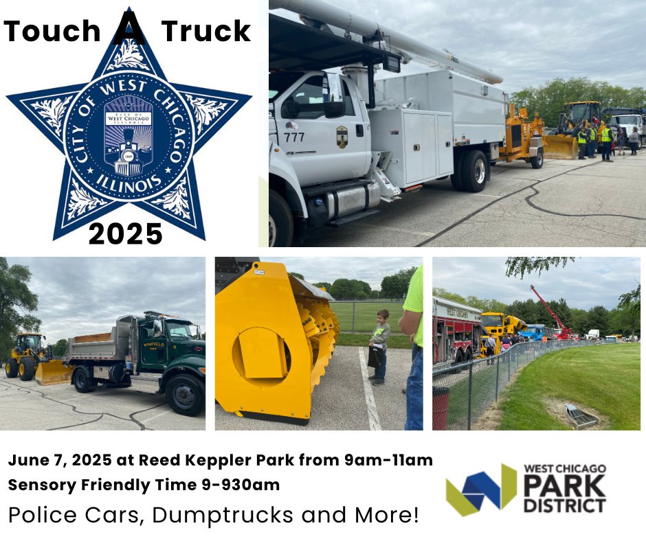 In less than a month, Reed Keppler Park will be taken over by trucks!  Lots of trucks!  Trucks to climb on and sit in and take pictures with.  Join us June 7th for Touch a Truck 2025!