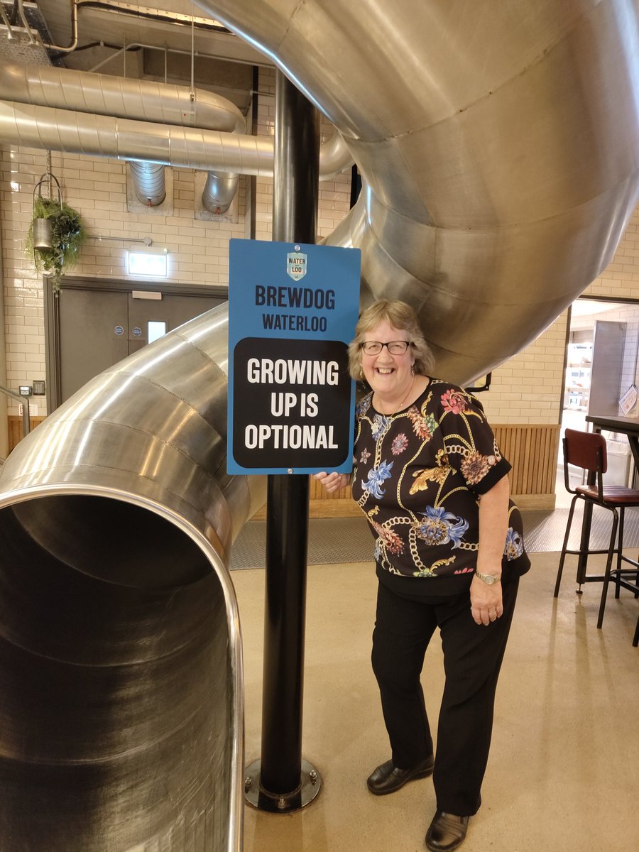 If Growing Up is optional, where better to not grow up than <a href="/BrewdogWaterloo/">BrewDog Waterloo</a> - taking my mum and her partner here to experience all the silliness. And a lot of fun it is!! #CraftBeer #slide #growingupisoptional