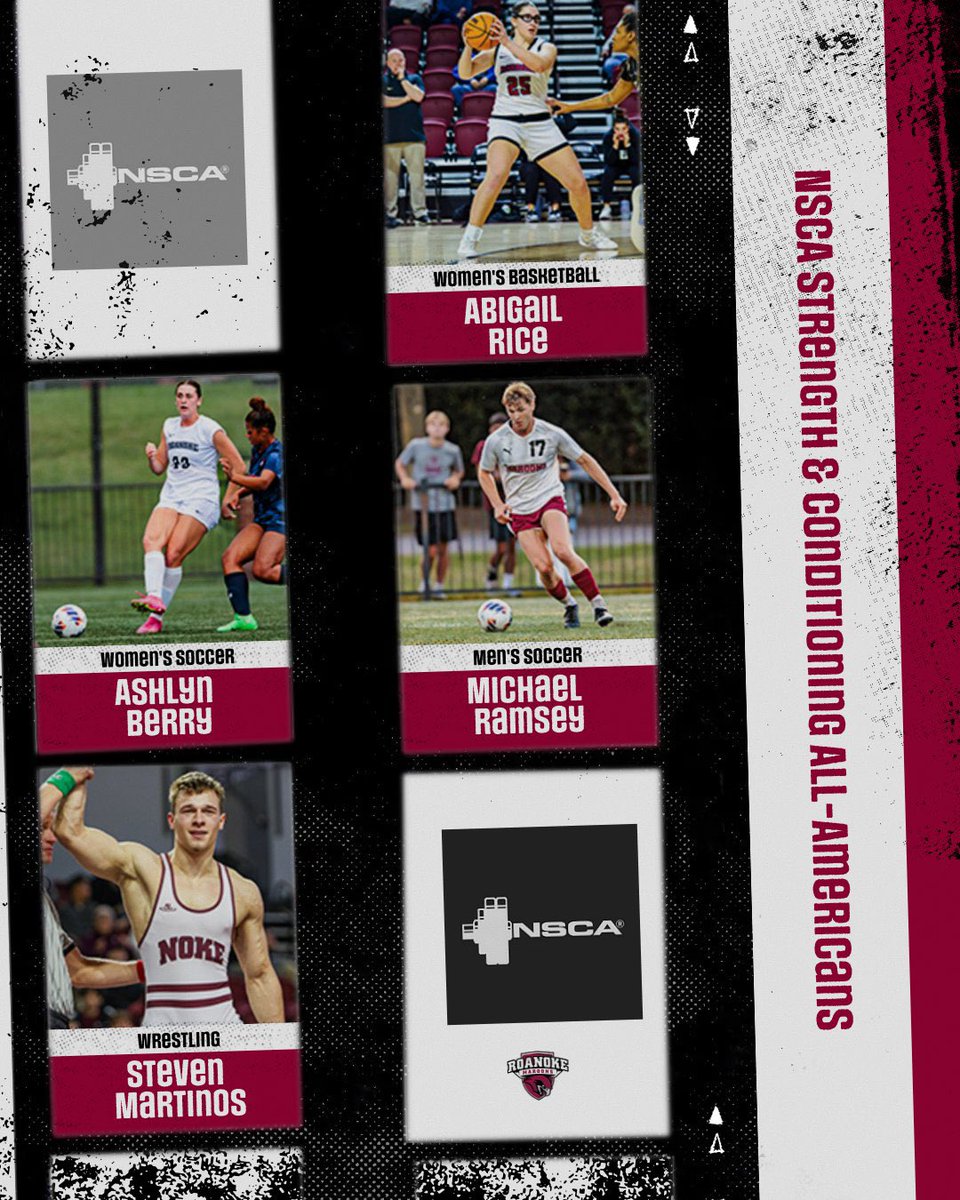 Shout out to these four on being named NSCA 2025 All-American Strength and Conditioning Athletes of the Year for all their hard work in the weight room and on their respective teams!