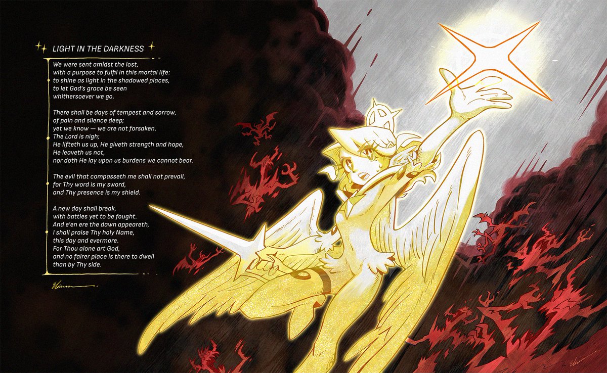 Let's be the LIGHT in the midst of the darkness of this world ✨

Artwork and text by me.