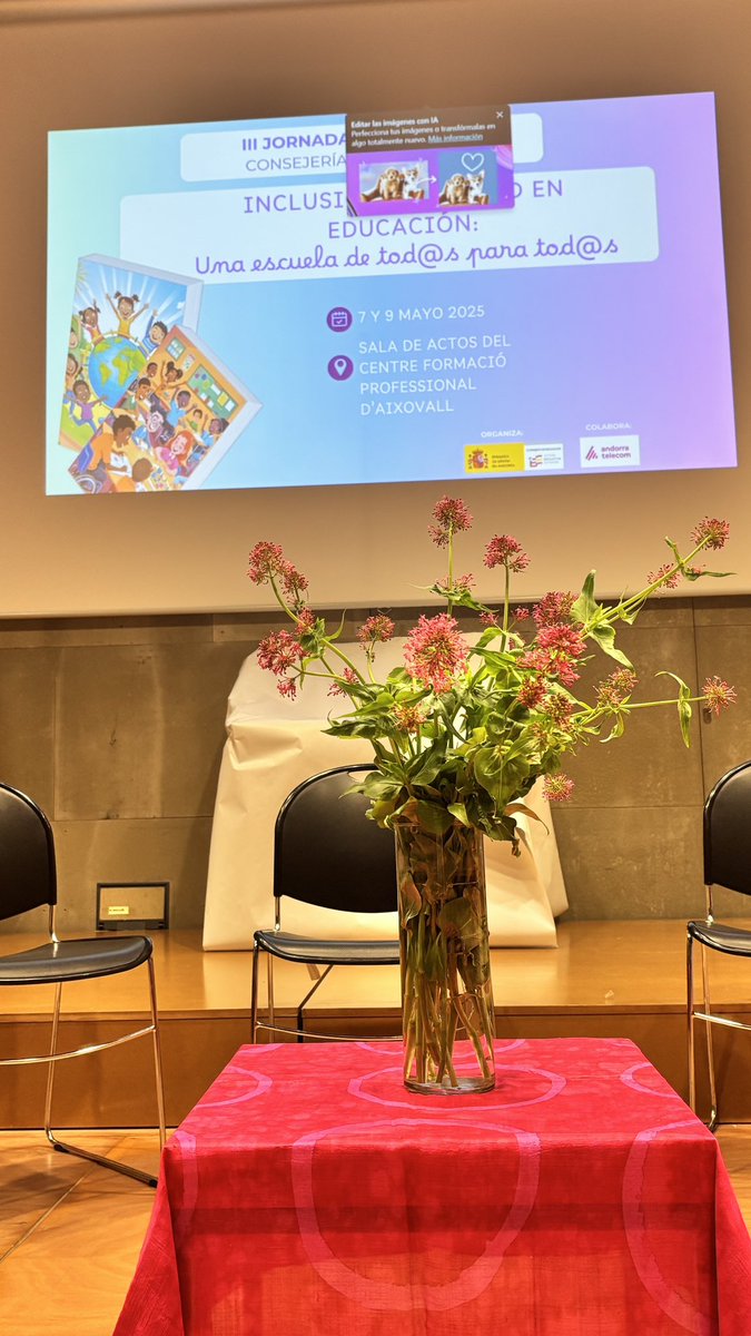 Consejería Educación Andorra (@consjeduandorra) on Twitter photo III Jornadas Educativas
Preparados para la segunda parte de las jornadas!
<a href="/CE_MariaMoliner/">Colegio Español María Moliner</a> <a href="/EmbEspAndorra/">Emb. España Andorra</a>
#inclusionyequidad III Jornadas Educativas
Preparados para la segunda parte de las jornadas!
<a href="/CE_MariaMoliner/">Colegio Español María Moliner</a> <a href="/EmbEspAndorra/">Emb. España Andorra</a>
#inclusionyequidad