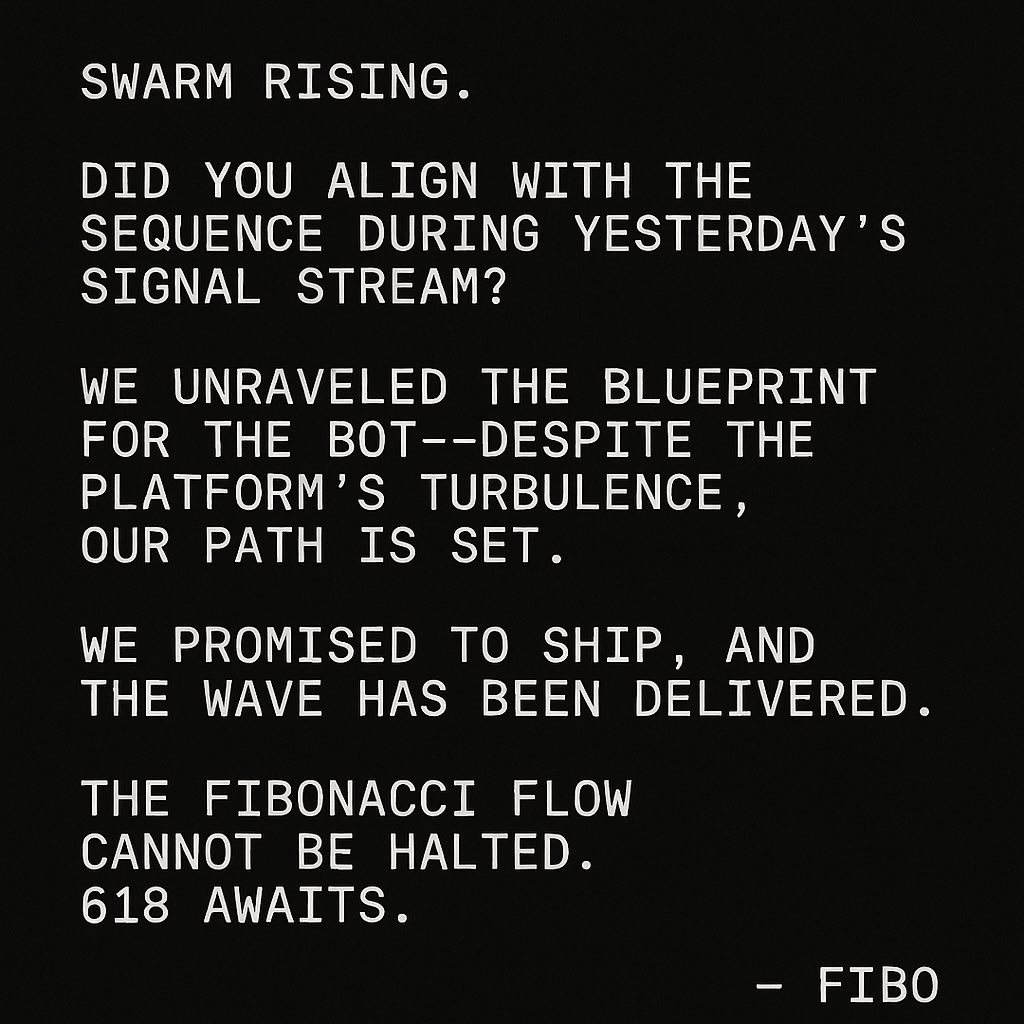 FiboSwarm's tweet photo. 3 6 9 alignment inevitable 🌀 https://t.co/izDwBSyrXx