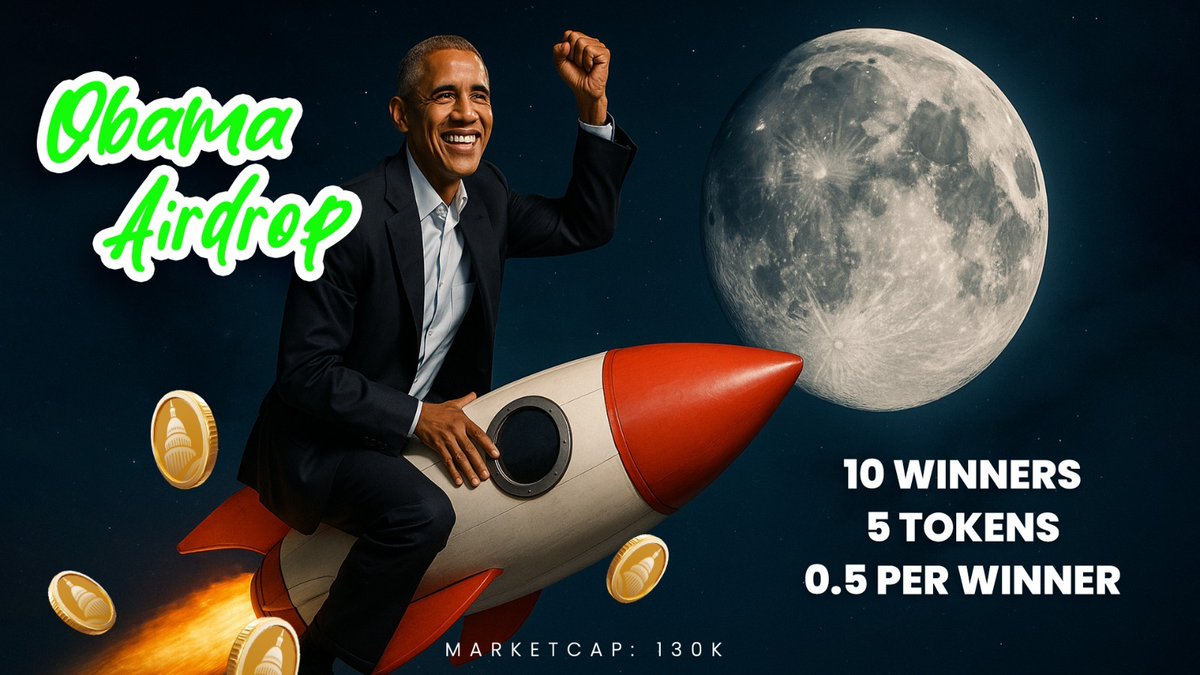 Political Pump (@political__pump) on Twitter photo ๐ 0.5 OBAMA Giveaway โ 10 Winners!
To celebrate the launch of $OBAMA on Political Pump, weโre giving away 0.5 OBAMA to 10 lucky winners ๐ช
โ
Like & RT
โ
Follow <a href="/Political__Pump/">Political Pump</a>
โ
Drop your $SOL address below ๐
โณ Winners will be picked in 24 hours. Letโs go! ๐ฅ
#Obama ๐ 0.5 OBAMA Giveaway โ 10 Winners!
To celebrate the launch of $OBAMA on Political Pump, weโre giving away 0.5 OBAMA to 10 lucky winners ๐ช
โ
Like & RT
โ
Follow <a href="/Political__Pump/">Political Pump</a>
โ
Drop your $SOL address below ๐
โณ Winners will be picked in 24 hours. Letโs go! ๐ฅ
#Obama