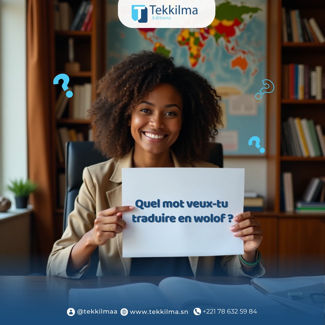 Tekkilmaa's tweet image. Tu as un mot en tête ? On te le traduit en wolof ! 🗣️
Écris-le en commentaire 👇🏾
#wolof #tekkilma #traduction #motdujour #languesafricaines