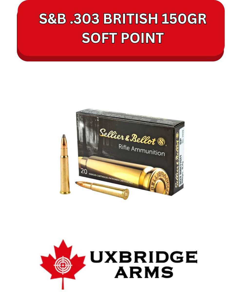 Uxbridge_Arms's tweet photo. 📷 S&amp;B .303 British 150GR Soft Point – Built for Classic Rifles

📷 Learn more: https://t.co/sYgHe0MXpH

#303British #SellierAndBellot #UxbridgeArms #VintageCaliber #SoftPoint #LeeEnfieldAmmo https://t.co/abIb8XGUEj