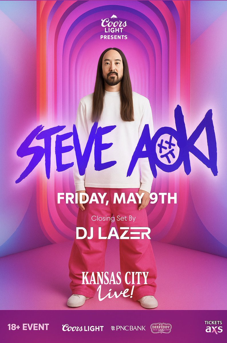 Excited for tonight! 

I’ll be on the closing set tonight after <a href="/steveaoki/">Steve Aoki</a>! <a href="/KCLiveBlock/">Kansas City Live!</a> #PartyNeverEnds