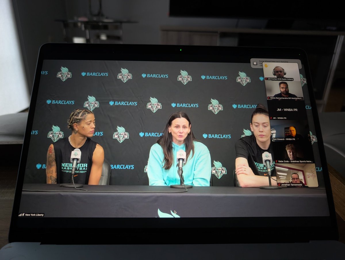 NR Media (@nrmedia50) on Twitter photo Shout-out to <a href="/courtney110979/">Courtney Harden</a> once again
Happy Friday everyone
WNBA zoom meeting with the New York Liberty <a href="/nyliberty/">New York Liberty</a> <a href="/T_Cloud4/">Natasha Cloud</a> <a href="/breannastewart/">Stewie</a> <a href="/SBrondello/">Sandy Brondello</a> <a href="/WNBA/">WNBA</a> <a href="/AmyTrask/">Amy Trask</a> <a href="/SaraJGamelli/">Sara Jane Gamelli</a> <a href="/TheDnRCompany/">The Company</a> <a href="/JenXperience/">Jennifer X. Williams</a> <a href="/GeoffJMags/">Geoff Magliocchetti</a>🏀🔥🔥🔥🚀🚀🚀 #NRMedia #WNBA #NewYorkLiberty Shout-out to <a href="/courtney110979/">Courtney Harden</a> once again
Happy Friday everyone
WNBA zoom meeting with the New York Liberty <a href="/nyliberty/">New York Liberty</a> <a href="/T_Cloud4/">Natasha Cloud</a> <a href="/breannastewart/">Stewie</a> <a href="/SBrondello/">Sandy Brondello</a> <a href="/WNBA/">WNBA</a> <a href="/AmyTrask/">Amy Trask</a> <a href="/SaraJGamelli/">Sara Jane Gamelli</a> <a href="/TheDnRCompany/">The Company</a> <a href="/JenXperience/">Jennifer X. Williams</a> <a href="/GeoffJMags/">Geoff Magliocchetti</a>🏀🔥🔥🔥🚀🚀🚀 #NRMedia #WNBA #NewYorkLiberty
