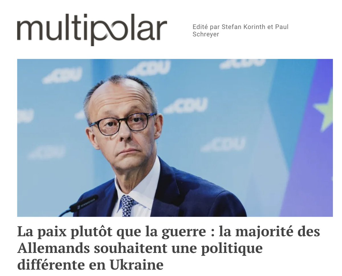 C'est étrange cette affaire tout de même, quand des médias indépendants ou des personnalités, voir des associations, commandent des sondages, les résultats sont totalement différents de ce que les médias subventionnés donnent. 
En Allemagne comme en France, la majorité du peuple