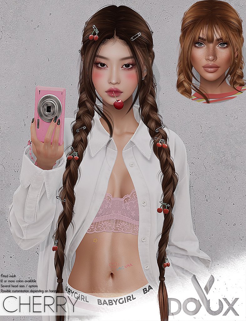 ryan_kruzX's tweet image. DOUX Cherry Hairstyle drops 5/10/2025 at Equal10—
🍒💋 Cherry Era unlocked—

maps.secondlife.com/secondlife/equ…