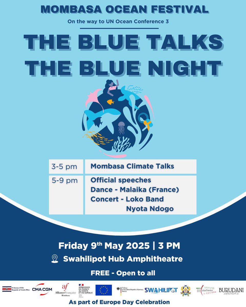 Habari, Mombasa! Happening now at Swahilipot Hub: Climate Talk on protecting our ocean ahead of the #UNOC3, followed by dance and music performance with coastal legend Nyota Ndogo! #MombasaClimateTalks