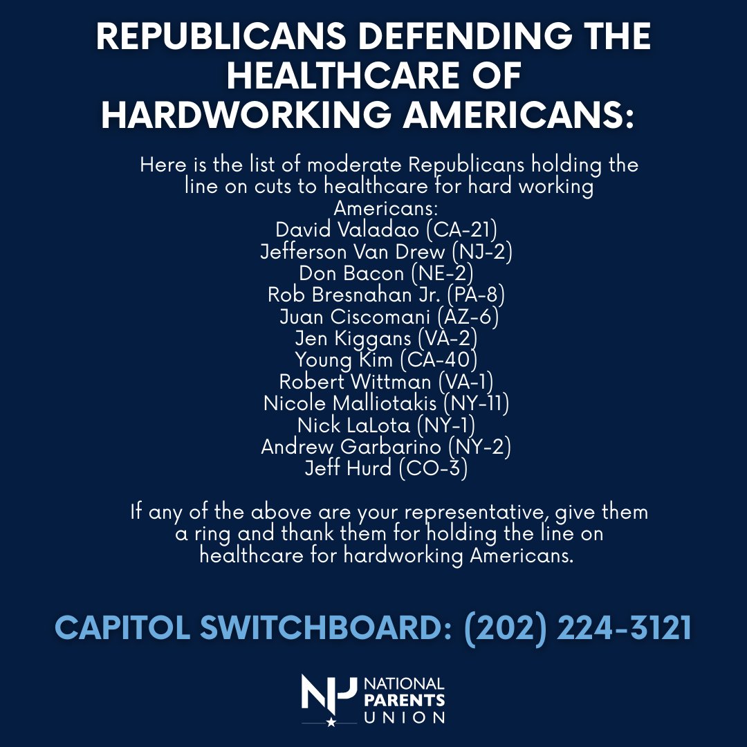📣 📣 ‼️ ‼️ Next week, the House Energy and Commerce Committee is considering $880 billion dollars worth of cuts to healthcare, to fund tax cuts for the richest Americans. More than 25 million Americans risk losing coverage. Call your member of Congress today.