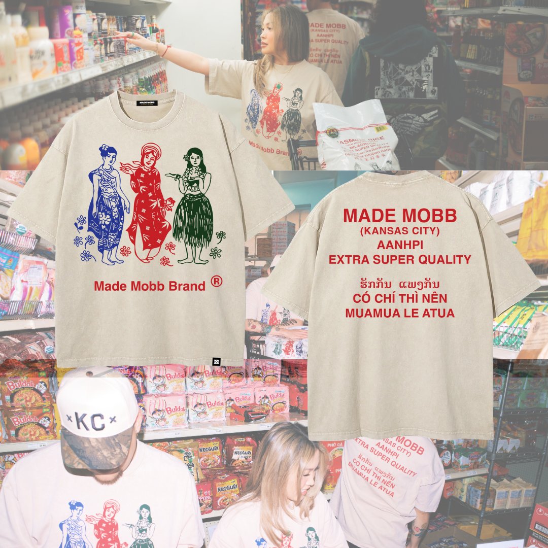 🍚 AANHPI MONTH DROP ‼️🔥

A tribute wrapped in nostalgia and reimagined for the streets. From grandma’s pantry to the dinner table, this design hits home. We took an iconic graphic that’s lived in our kitchens for generations and gave it the MADE MOBB treatment🔥