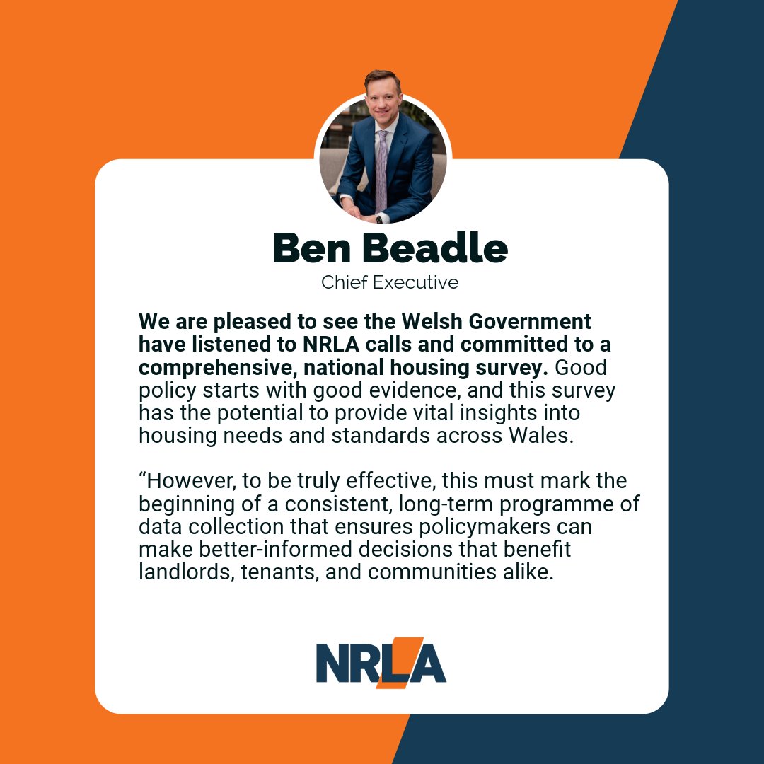 Wales faces complex housing challenges, and the NRLA believes that reliable, up-to-date data is essential for creating policies that benefit both landlords and tenants. 

Read more about the announcement and the reaction from our CEO <a href="/BeadleBen/">Ben Beadle</a>: nrla.org.uk/news/nrla-welc… [2/2]