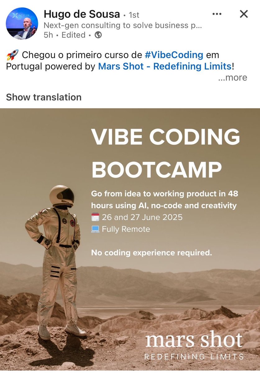 i feel sorry for the folks selling no-code/low-code, as the new grifters of zero-code start to appear. also love the mars theme.