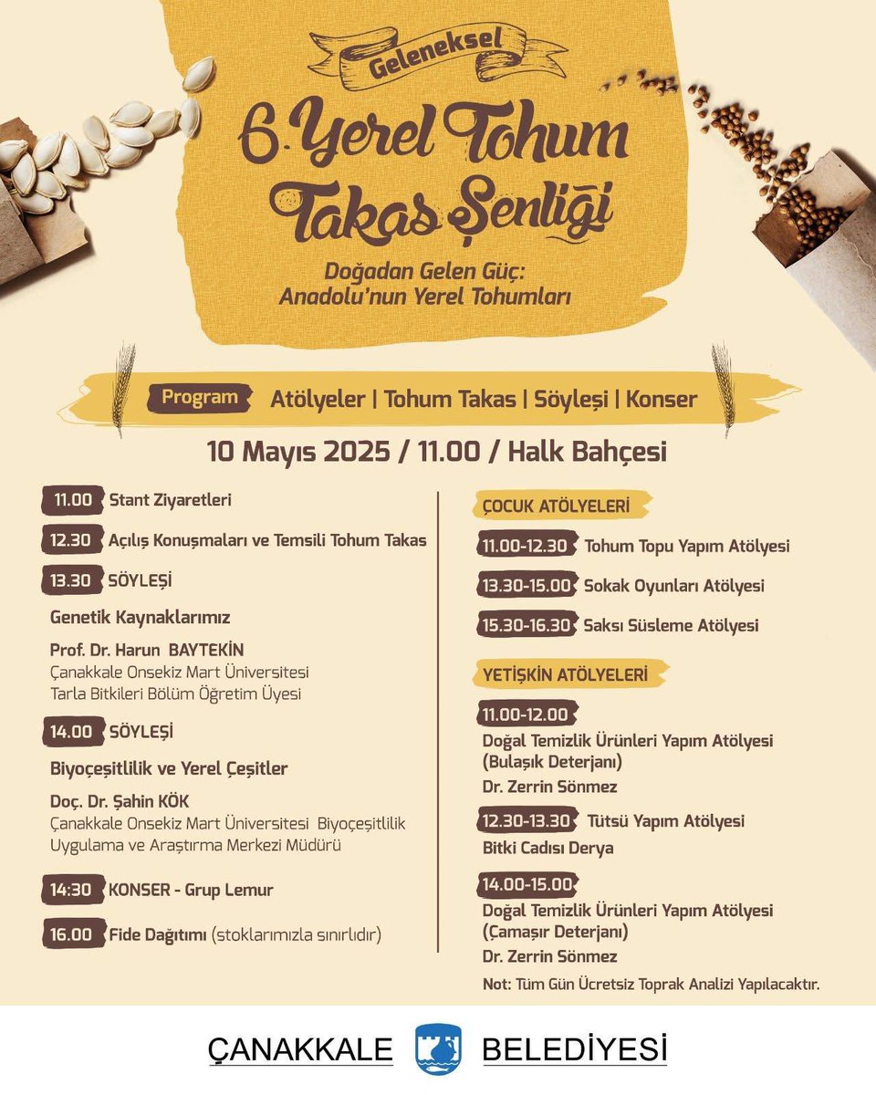 Kazdağları Ekoloji Platformu olarak yarın Tohum Takas Şenliğindeyiz.