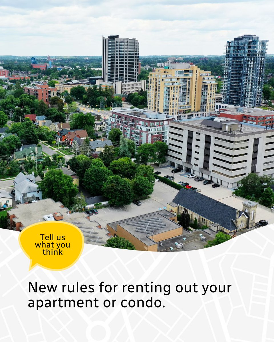 We’re considering new rules for renting out apartments and condos in Waterloo — including yearly self-assessments, proactive inspections and public evaluation scores.

Learn more and share your thoughts on our survey: engagewr.ca/waterloo-rental