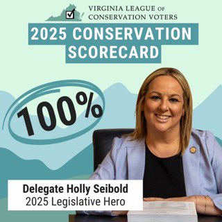 Thrilled to announce I’ve received a 100% in the 2025 Virginia League of Conservation Voters’ Conservation Scorecard! This honor underscores my dedication to safeguarding a healthy environment. Let’s work together to create a liveable future for all. #2025ConservationScorecard