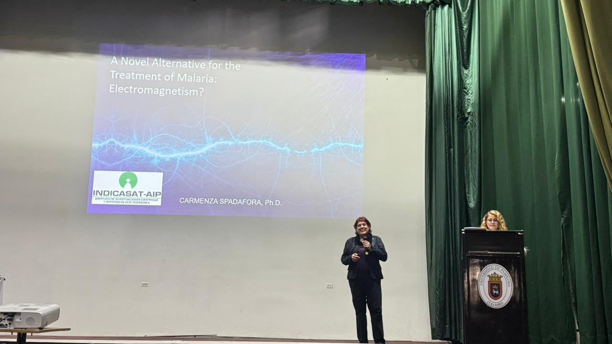 indicasat's tweet image. La Dra. Carmenza Spadafora presentó la conferencia Microondas contra la malaria en proceso en el XVII CIETA destacando su innovación en salud Reconocida por su liderazgo científico ha sido premiada por su trayectoria y nombrada una de las 25 Mujeres en la Ciencia en Latinoamérica