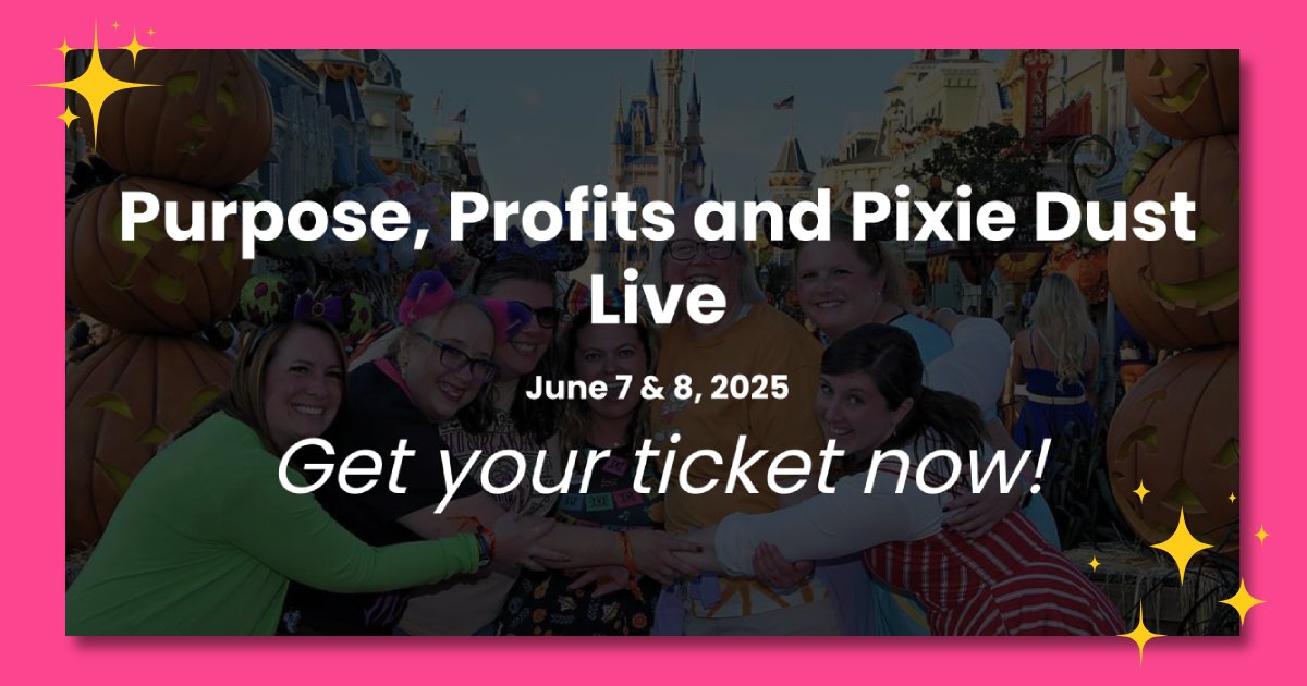 Ready to reach your potential - with a side of pixie dust?? Purpose, Profits, and Pixie Dust Live is the event for women entrepreneurs serious about growing their business! Learn more and get your ticket here ✨ bit.ly/3YXczQQ