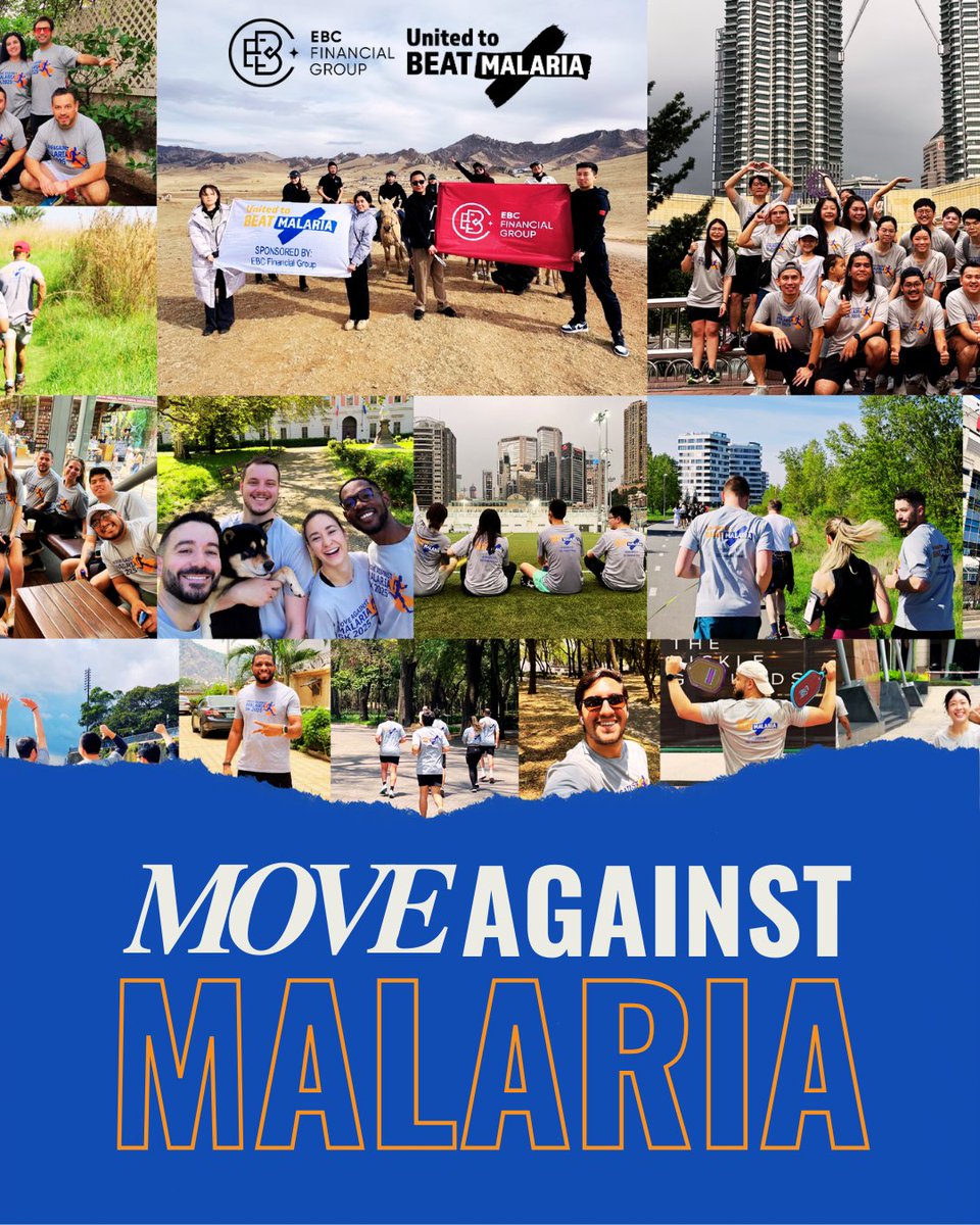 United to Beat Malaria (@beatmalaria) on Twitter photo From Asia to Africa to Mongolia to Mexico City, across the globe, #BeatMalaria supporters like <a href="/EBCGROUP_Global/">EBC FINANCIAL GROUP</a> – sponsor of this year's #MoveAgainstMalaria 5K — are going the extra kilometer in the fight to end malaria for good! From Asia to Africa to Mongolia to Mexico City, across the globe, #BeatMalaria supporters like <a href="/EBCGROUP_Global/">EBC FINANCIAL GROUP</a> – sponsor of this year's #MoveAgainstMalaria 5K — are going the extra kilometer in the fight to end malaria for good!