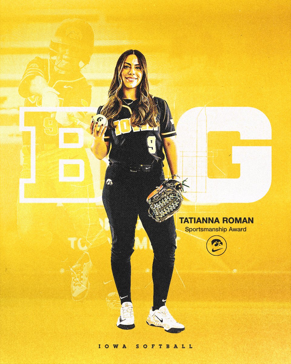 Iowa Softball (@iowasoftball) on Twitter photo A B1G Leader ๐
Congratulations to our very own Tatianna Roman on being a Big Ten Sportsmanship Honoree ๐ค
<a href="/tatiannaroman/">tatianna roman</a> x #Hawkeyes A B1G Leader ๐
Congratulations to our very own Tatianna Roman on being a Big Ten Sportsmanship Honoree ๐ค
<a href="/tatiannaroman/">tatianna roman</a> x #Hawkeyes