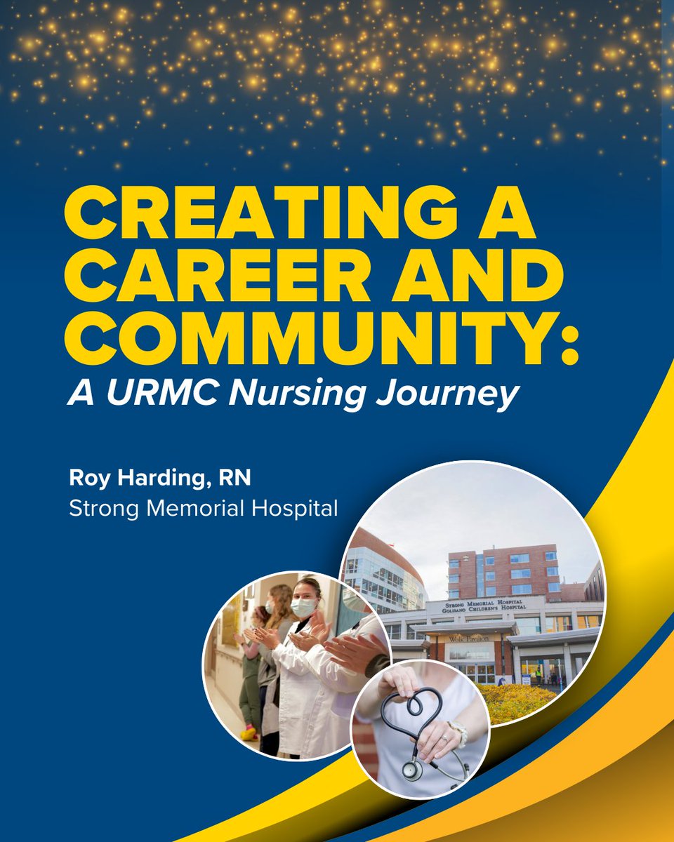 A nurse on Strong Memorial's organ transplant unit, Roy Harding, utilized the Nurse Residency Program and has since been elected to his unit council, where he is helping shape the future of care at URMC, all while working with a unit he loves. 

His story: urmc.info/roy
