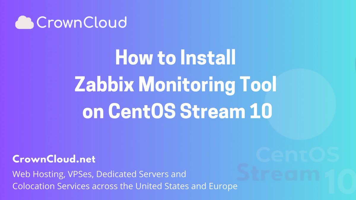 crownclouds's tweet image. Deploy Zabbix monitoring on CentOS Stream 10 with MariaDB/MySQL.

wiki.crowncloud.net/?How_to_Instal…

#Zabbix #MonitoringTools #ServerMonitoring #ITInfrastructure #CentOSStream #LinuxAdmin #SysAdminLife #DevOpsTools #SelfHosted #OpenSourceTools #NetworkMonitoring #ServerSetup