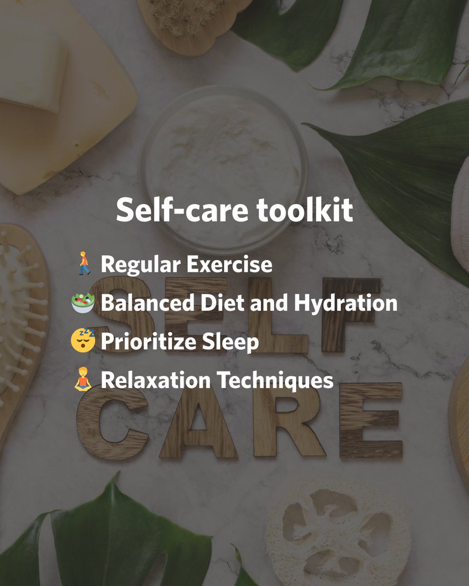 #SelfCare supports both mental and physical health 💚 Regular exercise, good sleep, hydration and relaxation techniques all help you feel your best. Learn more from NIMH: bit.ly/42xudvE 🌿