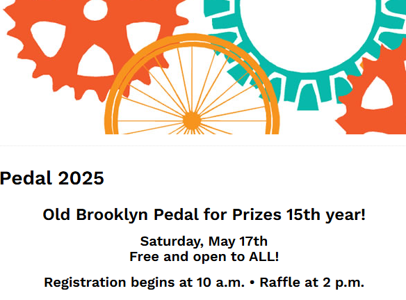 Old Brooklyn Pedal for Prizes is back for it’s 15th year!! Join us for our favorite ride of the year Saturday, May 17, 2025 during Cleveland Bicycle Month. 

🚲pedalforprizes.wordpress.com: