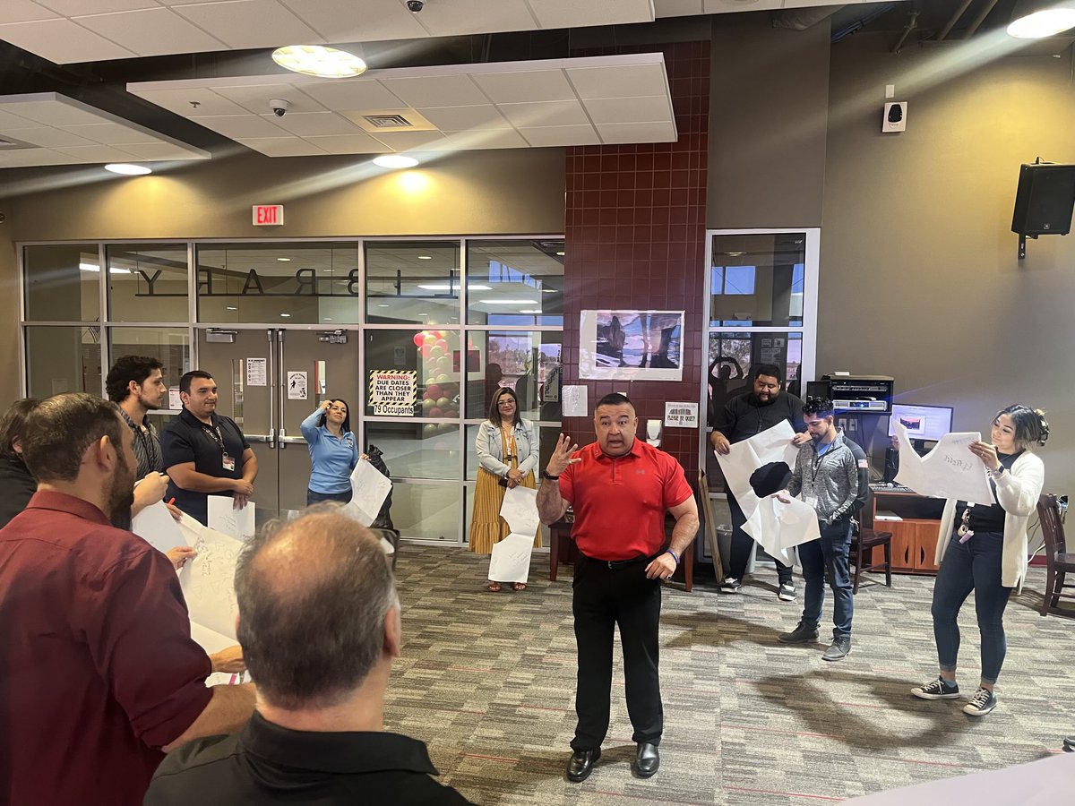 We have a special guest speaker at Tornillo High School. Meaningful and powerful presentation for our staff this morning during PLC. #TISDProud