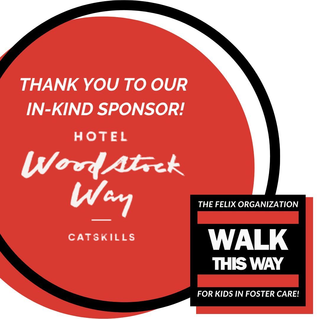 Want to enter to win a two night stay in the grooviest town in all of New York?
*
*
*
Shout out to our in-kind sponsor, Woodstock Way Hotel for the getaway and good vibes!
Enter to win on May 17th at our Walk This Way event! Register at walkthiswayforkids.org!#fosteryouth#felix