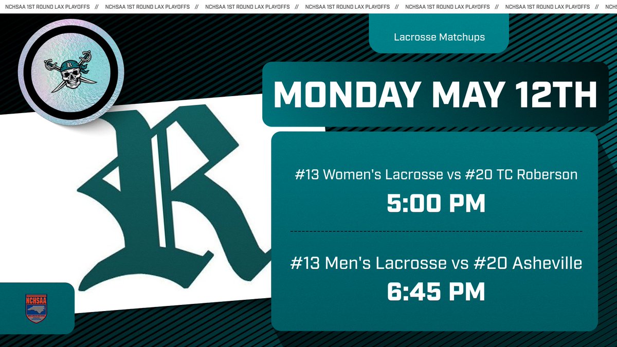 Lacrosse brackets are posted. Women's/ Men's Lacrosse will host first Rd matchups on Monday (Weather Permitting). Weather doesn't look good at the start of the week. We will do our best to get it in Mon and hope for the best. Stay tuned for updates.