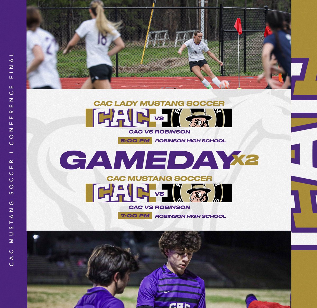 Conference titles and number one seeds on the line tonight! Girls kickoff at 5! #gomustangs #LMP #yayboyyay