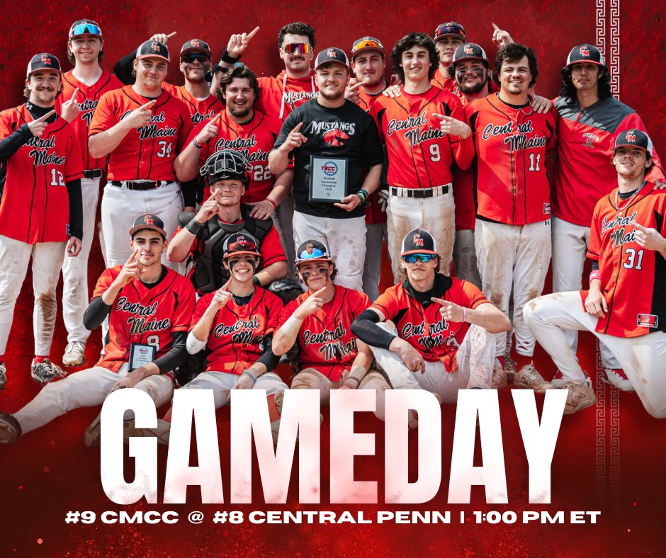 Baseball gets the <a href="/USCAA/">USCAA</a> World Series underway this afternoon down in PA against the #8 seeded Central Penn College Knights! 🐴⚾
🆚: ⚔
⏰: 1:00 PM
📺: uscaasportsnetwork.com/?B=2414475
📍: DuBois, PA
#cmmustangs #horsepower #baseball #mesports