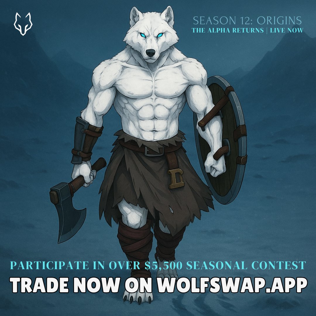 $5,500 is on the table with Season 12: Origins

Over 1,000 of you are earning points by simply trading, but ONLYE THE TOP 50 will come out of it with a prize pool share 🐺

11 Days left until end of season. Are YOU the Alpha? 🫵