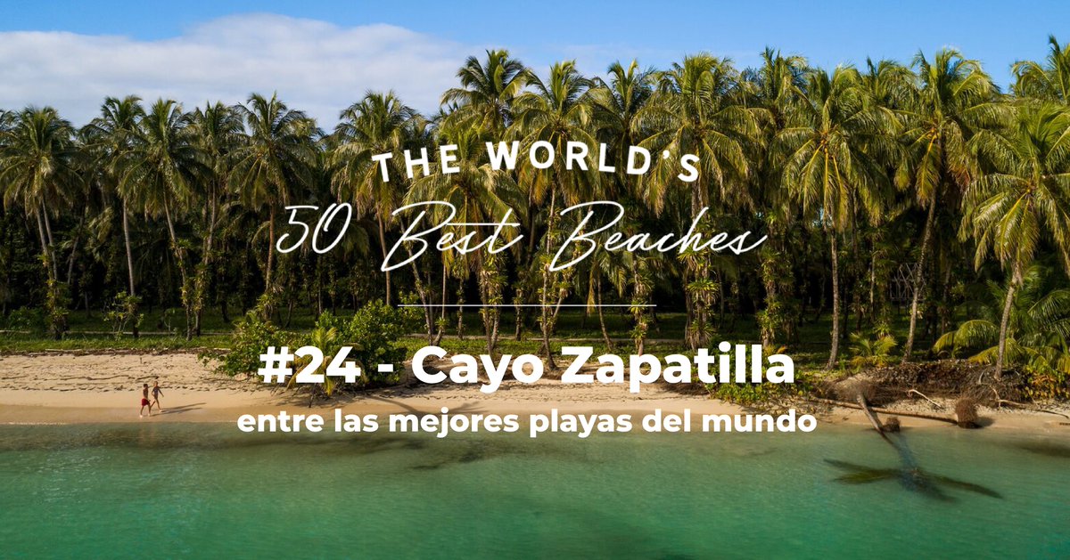 promtur_panama's tweet image. 🏝️✨ ¡Panamá brilla en el ranking mundial de playas!
Cayo Zapatilla, en Bocas del Toro, se posiciona en el puesto #24 de The World’s 50 Best Beaches 2025 🌊💫
Una joya que destaca lo mejor del Caribe panameño.
#BestBeaches2025 #CayoZapatilla