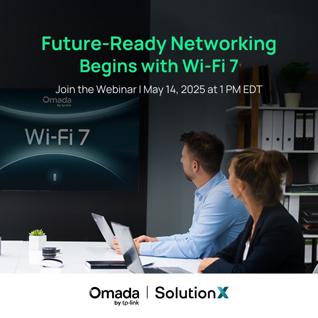 Wi-Fi 7 is changing the game for business networks. Discover how Omada by TP-Link delivers faster speeds, AI-powered control &amp; 6GHz access. Don’t miss the opportunity—join the webinar on May 14 at 1 PM EDT!

Register now: ow.ly/VrEN50VQ4gG