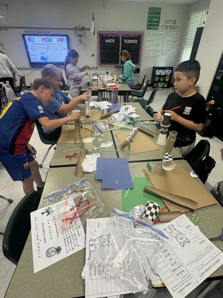 GriffisElem's tweet photo. Mrs. Dennison's Math class has had so much fun with building a water park. We created a plan, completed a building list of materials, and worked on a concession stand. https://t.co/tOjaBlyLoJ