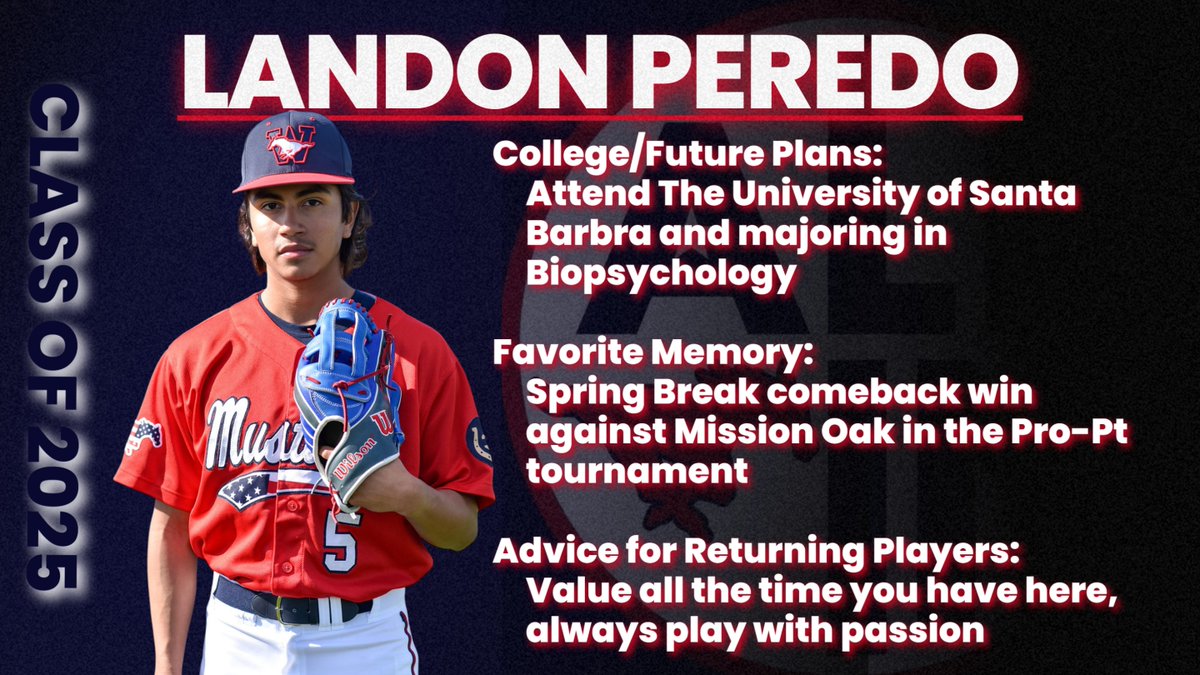 Landon Peredo, your work ethic, resilience, and quiet consistency set the tone for those around you. Thank you for showing up every day with purpose and pride. Your impact will be felt long after this season.