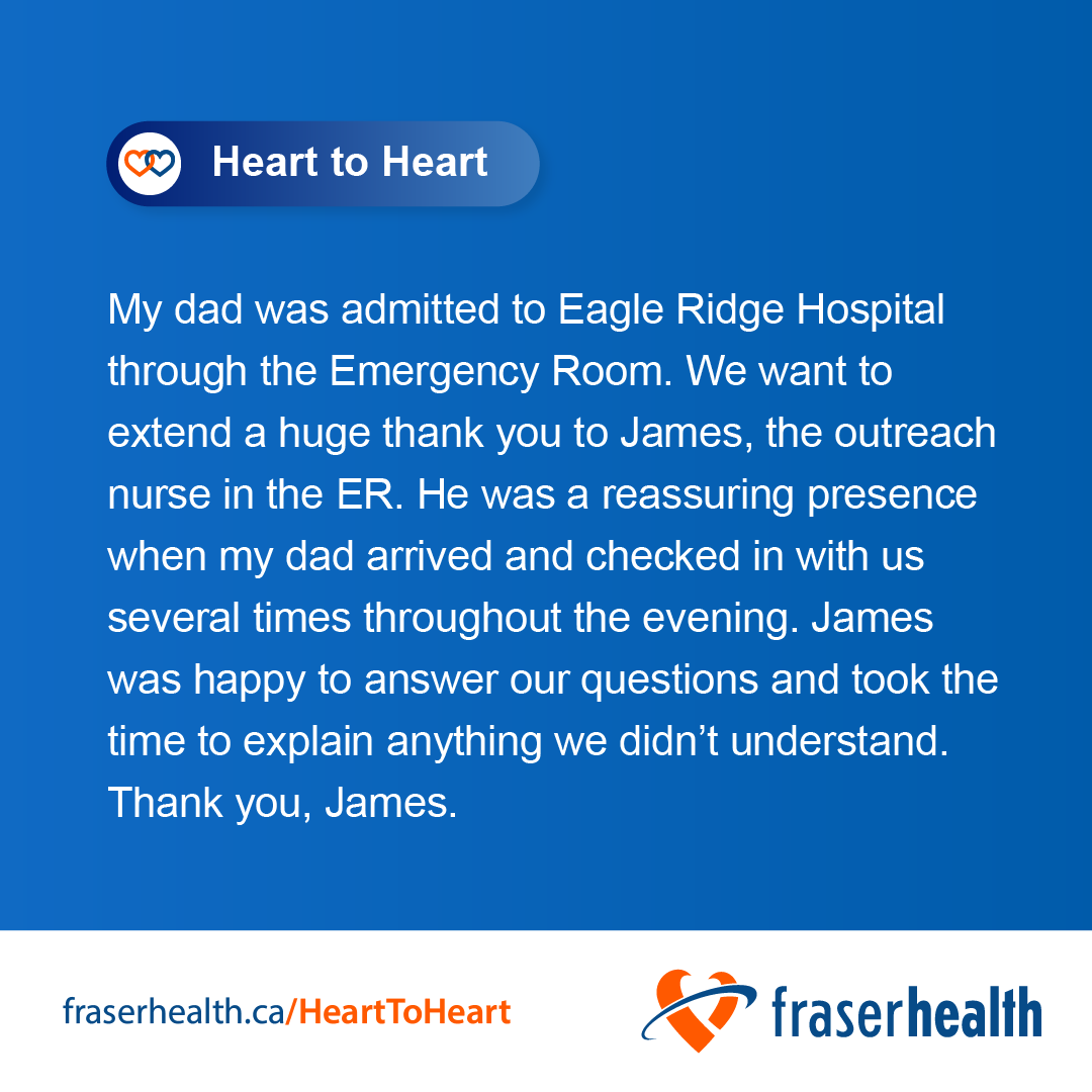 Fraser Health (@fraserhealth) on Twitter photo With a little bit of heart, we can face anything together.
Is there someone from the Fraser Health team who you are grateful to? We’d love to know.
ow.ly/w1tG50VPG0B
#hearttoheart
<a href="/ERHF1/">Eagle Ridge Hosp Fdn</a> With a little bit of heart, we can face anything together.
Is there someone from the Fraser Health team who you are grateful to? We’d love to know.
ow.ly/w1tG50VPG0B
#hearttoheart
<a href="/ERHF1/">Eagle Ridge Hosp Fdn</a>