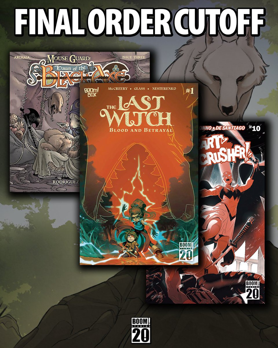 BOOM! Studios (@boomstudios) on Twitter photo A battle of deep magic is about to begin in THE LAST WITCH: BLOOD & BETRAYAL #1!
Follow the witch’s journey—pre-order the premiere issue, along with these incredible new releases by the cutoff on Monday, May 12th:
THE LAST WITCH: BLOOD & BETRAYAL #1
W: <a href="/ConorMcCreery/">Conor McCreery</a>
A: A battle of deep magic is about to begin in THE LAST WITCH: BLOOD & BETRAYAL #1!
Follow the witch’s journey—pre-order the premiere issue, along with these incredible new releases by the cutoff on Monday, May 12th:
THE LAST WITCH: BLOOD & BETRAYAL #1
W: <a href="/ConorMcCreery/">Conor McCreery</a>
A: