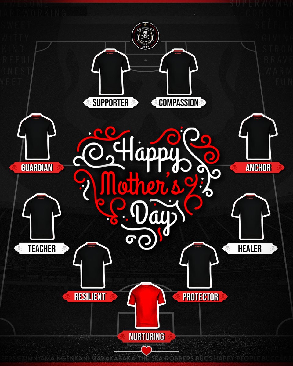 To the guardians, anchors, nurturers, and protectors — thank you for your compassion and unconditional love.

Happy #MothersDay to all the incredible Moms, including the ones behind our players' journeys 

⚫️⚪🔴⭐
#OrlandoPirates
#OnceAlways