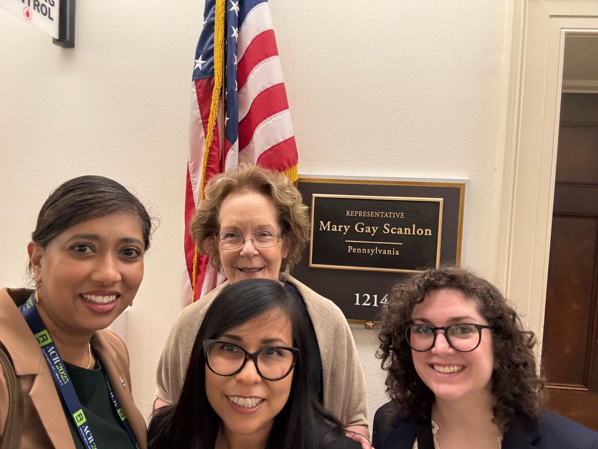 ACR RAN (@acrran) on Twitter photo Honorable mention to a classic, our very own <a href="/MhScanlon/">Mary Scanlon</a> MD, FACR from <a href="/PennRadiology/">Penn Radiology</a>, after whom the <a href="/RADPAC/">RADPAC</a> award was re-named! Here's a snapshot of her in front of the office of @repscanlon. #Radvocacy #ACRHillDay2025 Honorable mention to a classic, our very own <a href="/MhScanlon/">Mary Scanlon</a> MD, FACR from <a href="/PennRadiology/">Penn Radiology</a>, after whom the <a href="/RADPAC/">RADPAC</a> award was re-named! Here's a snapshot of her in front of the office of @repscanlon. #Radvocacy #ACRHillDay2025