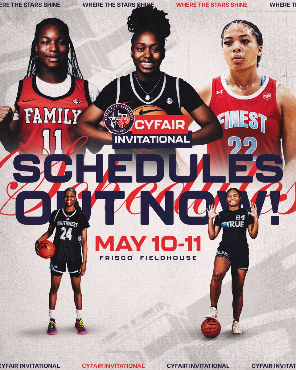 The CyFair Invitational Begins TOMORROW ⭐️

Schedules are Out!