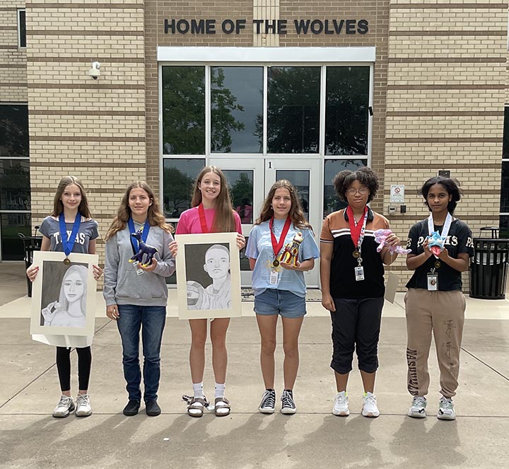 GCISD Fine Arts (@gcisdfinearts) on Twitter photo Congratulations to the Amazing art students from <a href="/CTMSWolfWay/">CTMS Wolves</a> for earning medals at Jr. VASE! Waverly Frakes, Jayci Waters, Grace Gastorf, Jayda Waters, Maliyah Jenkins, and Maiysam Elawad. These students' artwork was selected for their outstanding design and creativity. Congratulations to the Amazing art students from <a href="/CTMSWolfWay/">CTMS Wolves</a> for earning medals at Jr. VASE! Waverly Frakes, Jayci Waters, Grace Gastorf, Jayda Waters, Maliyah Jenkins, and Maiysam Elawad. These students' artwork was selected for their outstanding design and creativity.